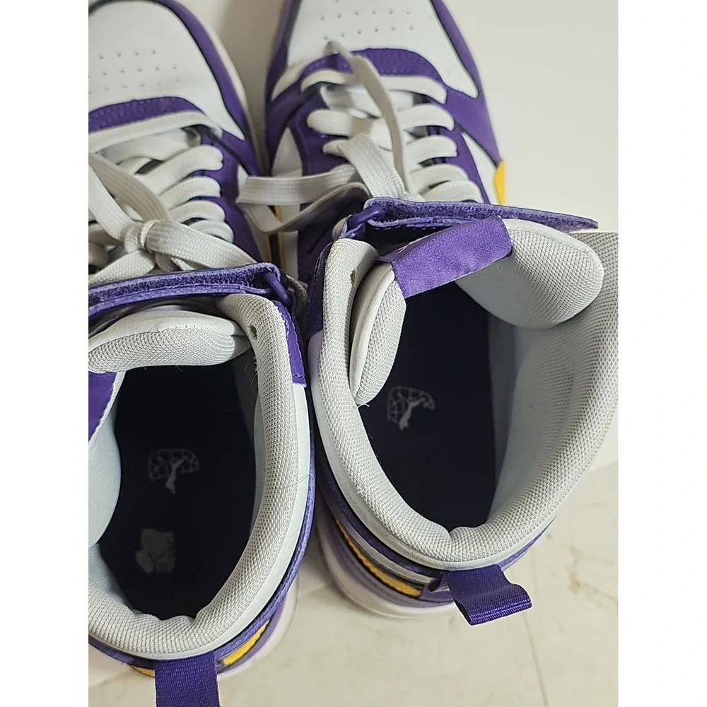 Puma RBD Basketball Shoes Mens Size 10 Hightop Game White Prism Purple 385839-04